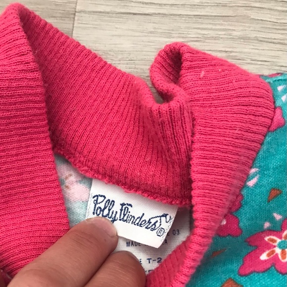 Vintage Polly Flinders Toddler Clothing Set, Pink and Turquoise Size T-2 - Picture 6 of 11